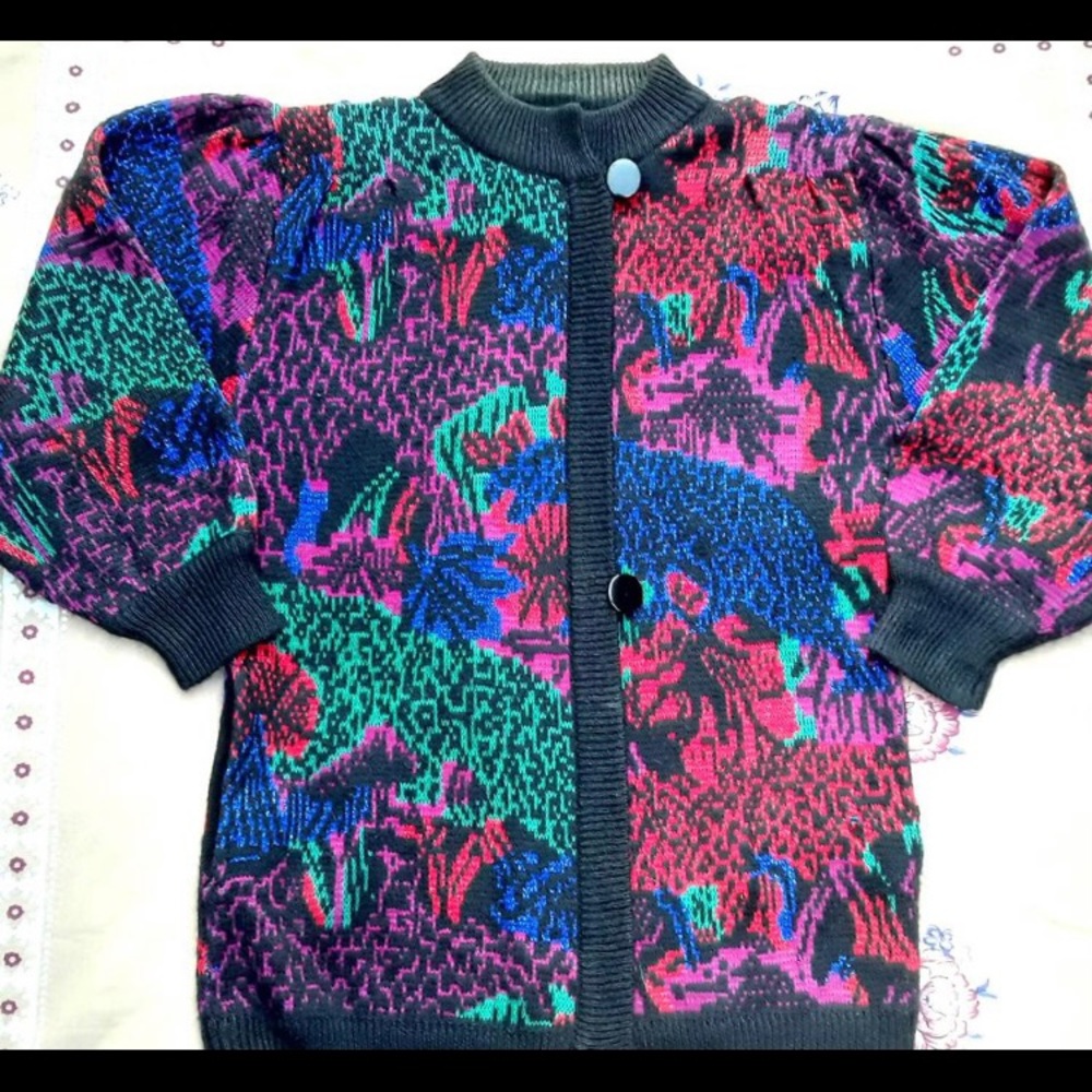 Colorful vintage funky grandpa cardigan vintage sweater